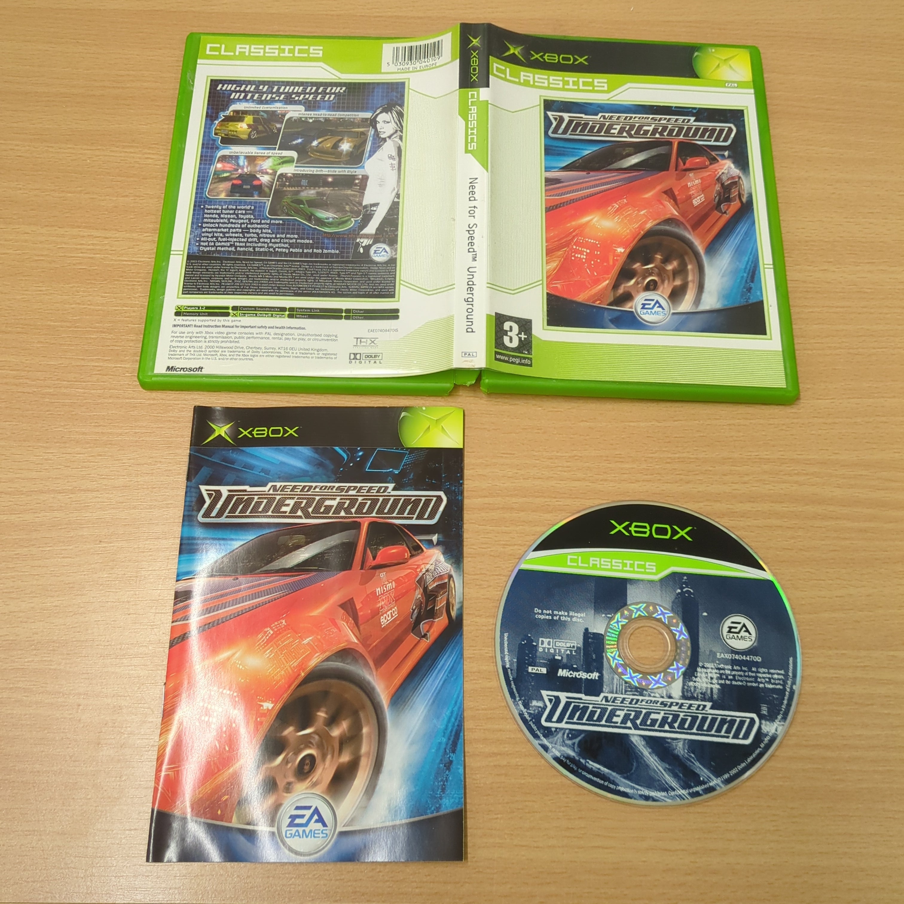 Need For Speed Underground (Classics) original Xbox game Need For Speed Underground (Classics) original Xbox game